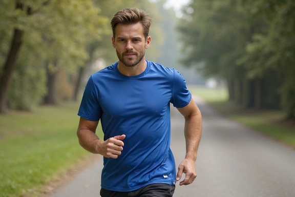 Atleta che corre con maggiore resistenza