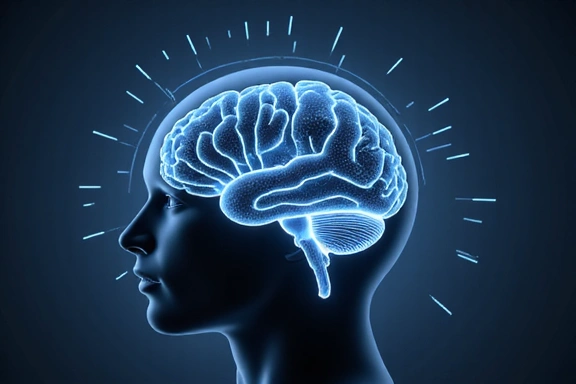 Cervello stilizzato con ingranaggi, simbolo di lucidità mentale